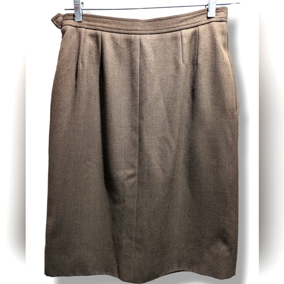 Yves Saint Laurent Rive Gauche Vintage High Waist Pencil Work Skirt 44/US Small - Picture 2 of 7